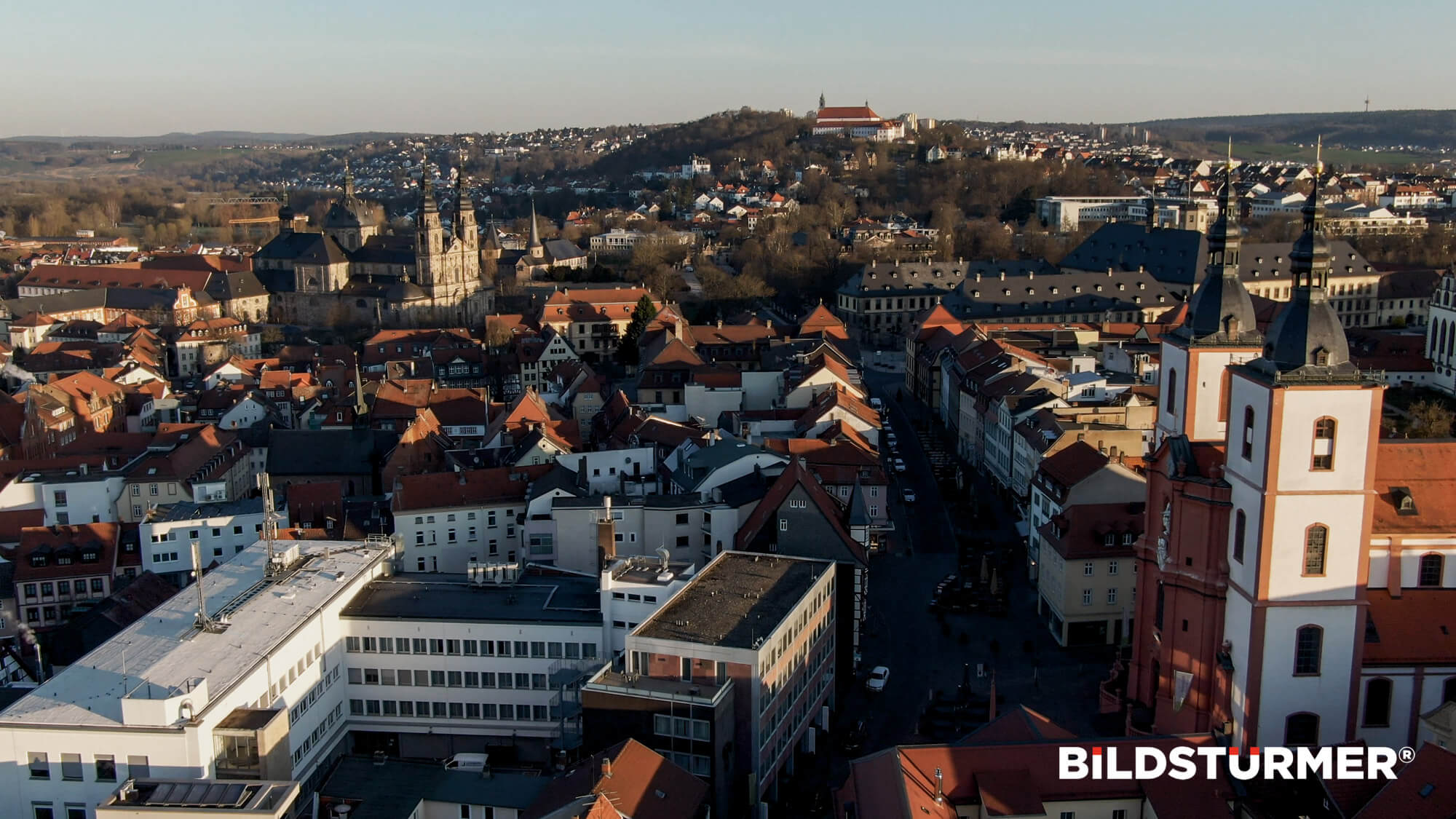 Luftaufnahmen Drohnenaufnahme Fulda Stadt Corona