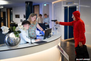 Recruiting Werbefilm Banküberfall Volksbank Making-Of